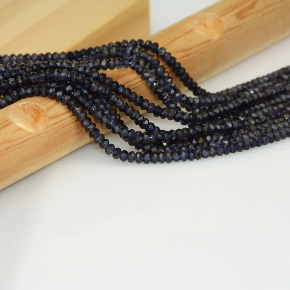 

Natural Good Quality Iolite Faceted Rondelle Beads 4X2mm