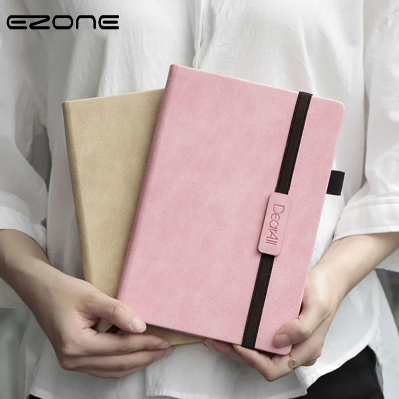 

EZONE A5/A7 Notebook With Elastic Band Retro Note Book Business Planner Traveler Jounery Notepad Personal Diary Material Escolar