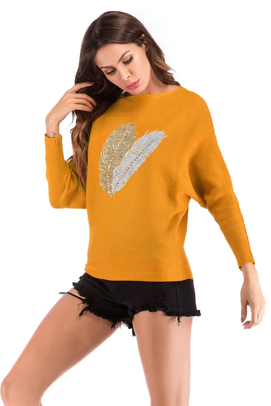 Gladiolus 2018 Autumn Winter Sweater Women Long Sleeve Rhinestone Pattern Slim Knitted Christmas Sweater Women Jumpers Pullover (87)