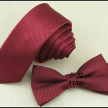 Галстук-бабочка в тон винно-красного цвета, однотонный дизайн/аксессуары для одежды для лучшего жениха