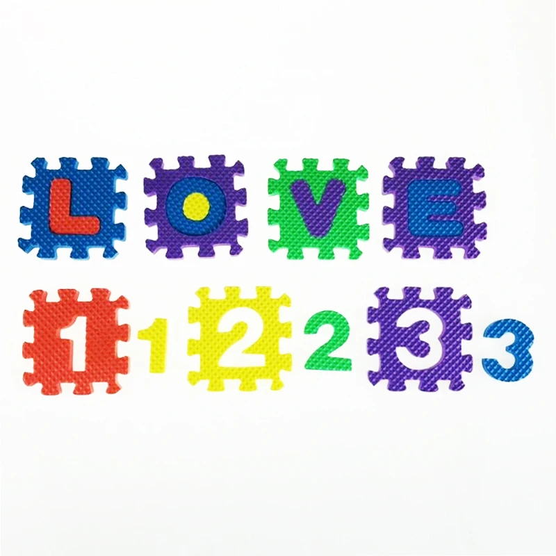 36 шт./компл. мини-пазлы цифровые буквы алфавита A~ Z алфавитные и 0~ 9 числовые мягкие мат из поролона «Ева» Детские Обучающие Развивающие игрушки