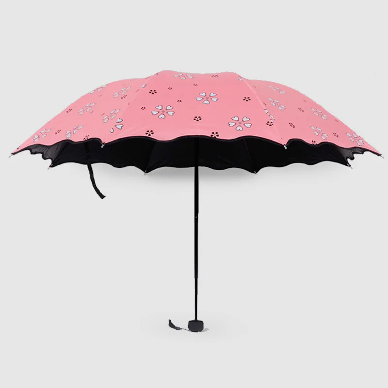 

Women Umbrella Windproof Sunscreen Magic Flower Dome Ultraviolet-proof Sun/UV Rain Folding Umbrellas