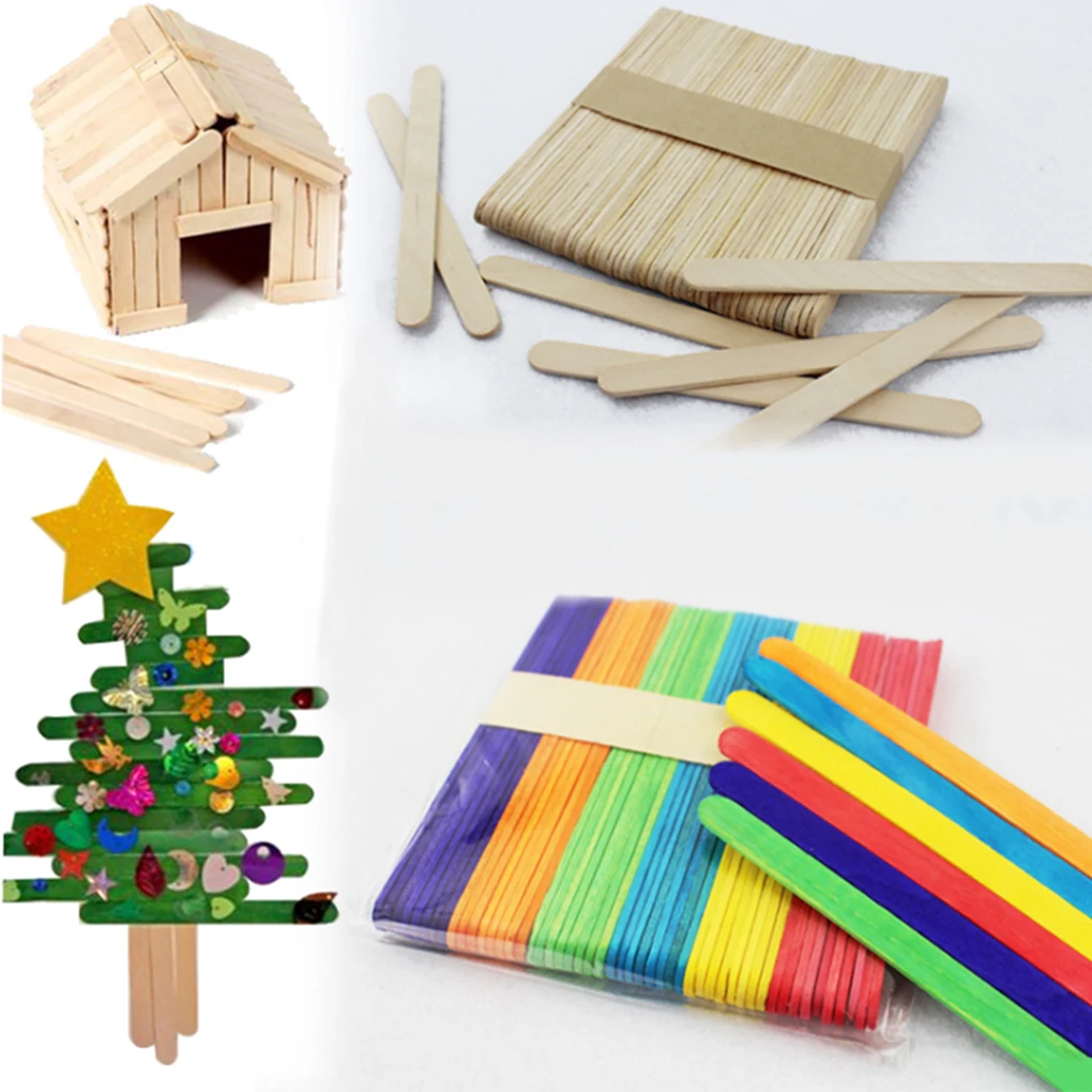 

50PCS Wooden Coffee Tea Stirrers Mixers Craft Stick/Paddle Sticks Disposable