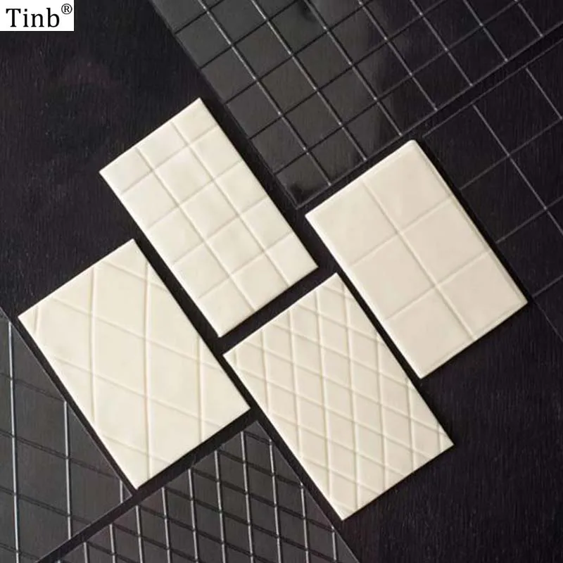 4pc Set Grid Transparent Texture Mat Cake Border Decorating Tools