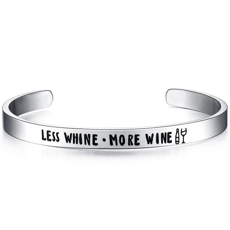 

ZPAMS LESS WHINE MORE WINE Bracelet Trendy Gifts For Women Bracelets Jewellery S008