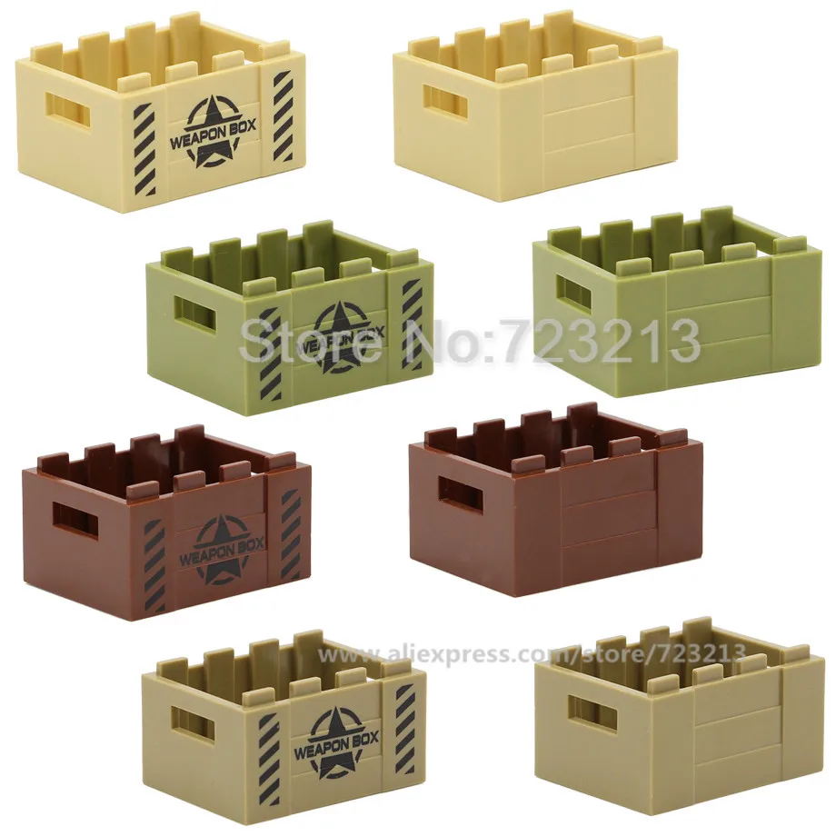 

New 3*2*1.6cm SWAT Weapon Gun Storage Box for Military Figure Set Parts MOC Accessories Model Building Blocks Brick Kits Toys