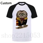 ① винтаж милая сова гарри совли поттер мужские футболки harajuku camiseta camiseta masculina шар драко ①