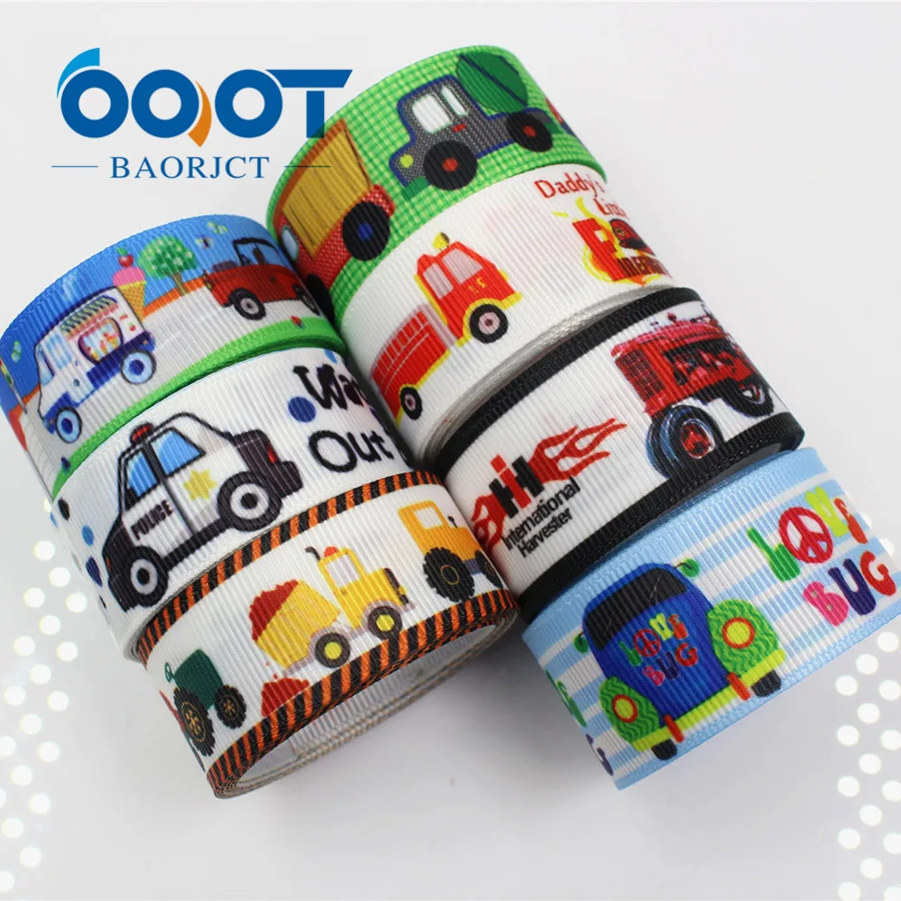 

OOOT BAORJCT 175066 22mm 10yard Toy car Ribbons Thermal transfer Printed grosgrain Wedding Accessories DIY handmade material