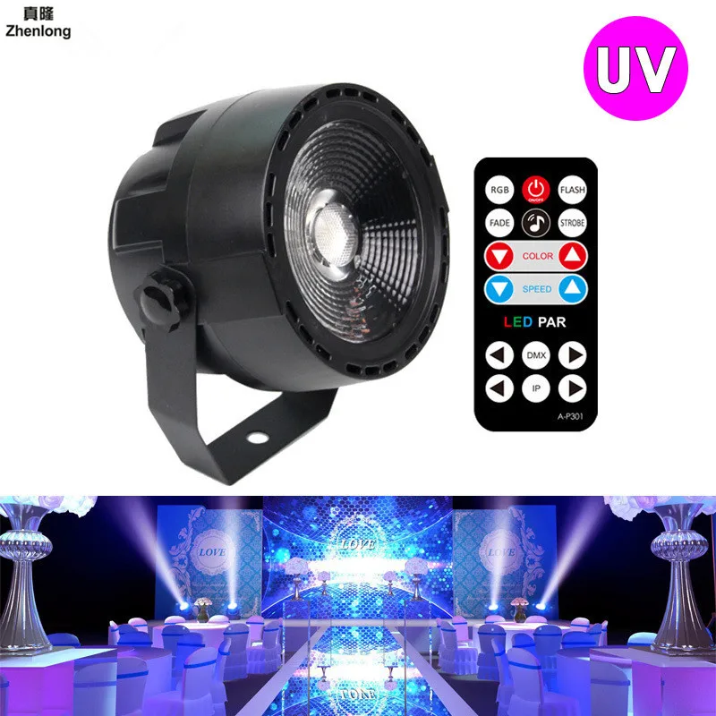 

12W UV LED Stage Light Sound Active 1LEDs Auto DMX Ultraviolet Strobe Par Black Lights For Disco light DJ Projector Wedding Bar
