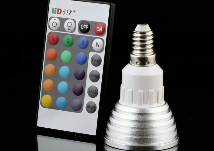 E27 светодиодный RGB лампы 4 Вт MR16 GU10 GU5.3 светодиодный лампы 110 В 220 В RGB внимания высокой Мощность 16 цвет ИК-пульт дистанционного управления лампы