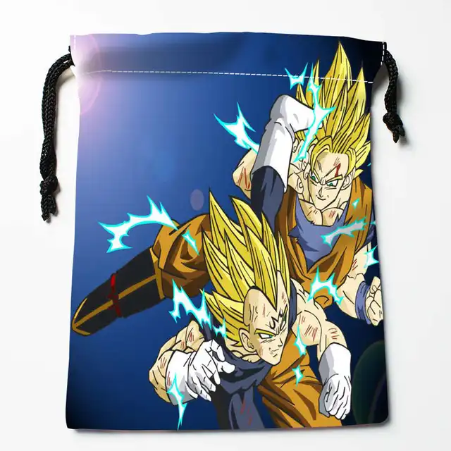New Arrival Dragon Ball Z Goku Fight Drawstring Bags Custom Storage