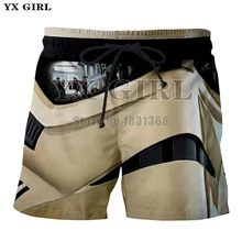 YX/забавные шорты для мужчин и женщин с принтом из фильма «Звездные войны», летние пляжные шорты с 3d принтом, высокое качество, Прямая поставка