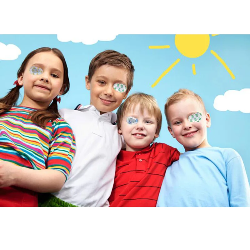 20 шт. Детские накладные очки для глаз Amblyopia медицинские мягкие одноразовые Орто-оптические WS99