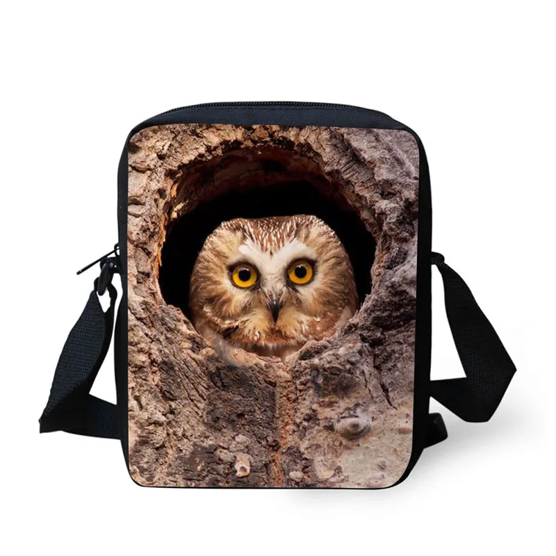 

Cross Body Bag Tree Hole Owl Printing Messenger Bags for Men Women Hot Brand Small Cross Body Bags for Ladies Mens Travel Bags