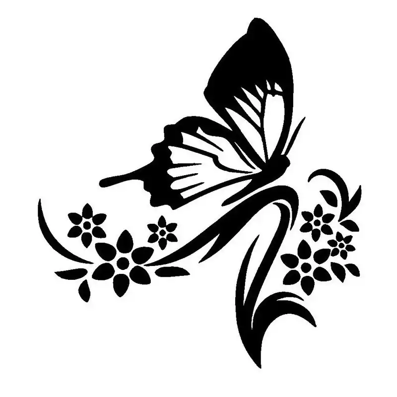 BUTTERFLY Vinyl Sticker Window Car Mirror Wall Tribal Insect 11 Colours