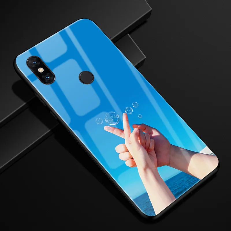 14 Для Xiaomi mi x 3 Чехол mi x3 PC Пластиковый стеклянный чехол для телефона черный ТПУ бампер чехол для Xiao mi Xio mi x3 mi X 3 6,3" Чехол - Цвет: 14