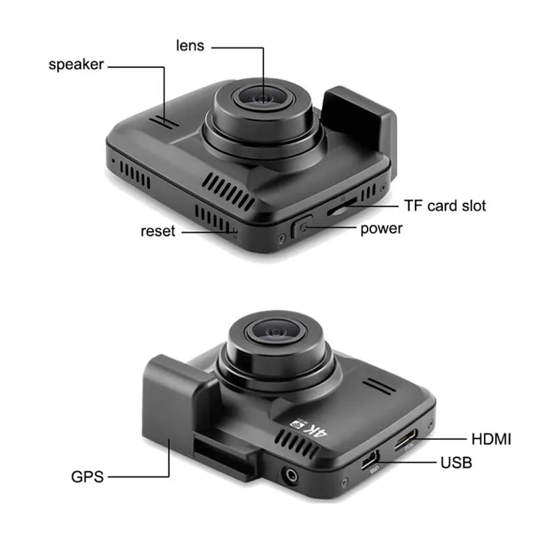 Видеорегистратор Anstar 4K 2880x2160P Novatek 96660 WiFi GPS циклическая запись ночное видение
