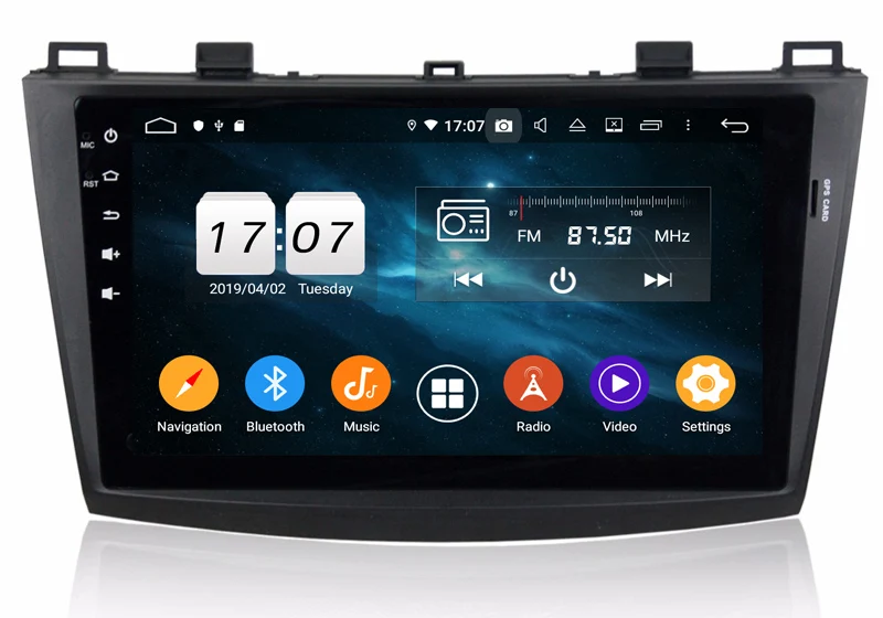 Sale 9" HD touch scteen android 9.0 car dvd multimedia player for mazda 3 2009-2013 gps navi octa core RAM 4GB ROM 64GB AUTORADIO 1