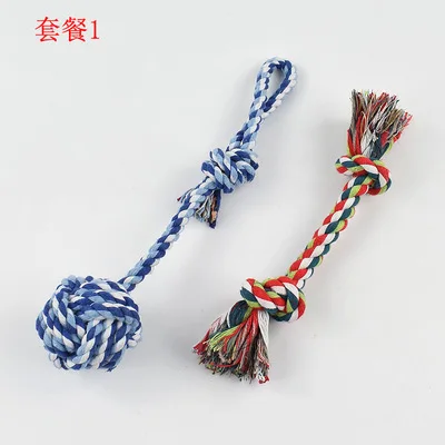 

Funny Pet chew toy Dog Toy Dog Chews Cotton Rope Knot Ball Grinding Teeth odontoprisis Pet Toys Lar Pet interactive gift