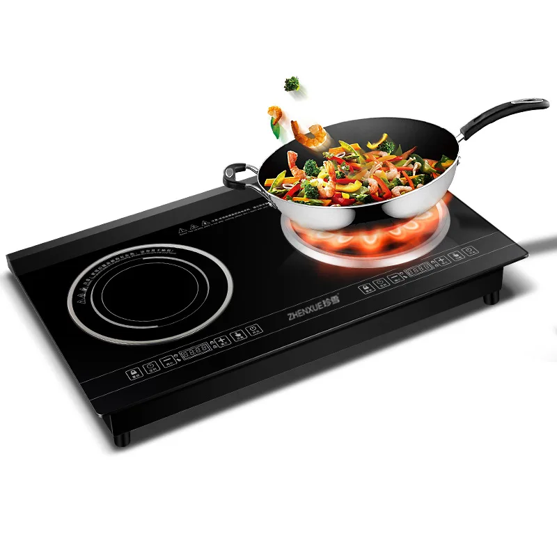 4800W Home Desktop High power Embedded Double head Induction Cooker Double Eye Cooker Waterproof Touch Panel