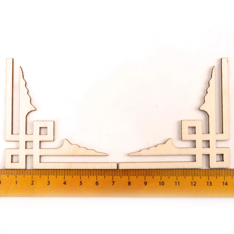 Деревянный Скрапбукинг, шитье, украшение для дома, китайский стиль, Ретро стиль, рамка, кружево, узор, рукоделие, аксессуары ручной работы, 4 шт., 40-80 мм, MZ282 - Цвет: 17.      70mm