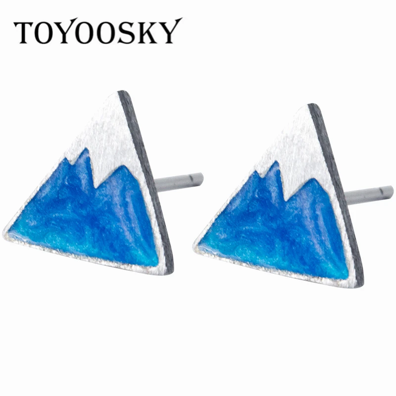 Женские серебряные серьги гвоздики в форме айсберга милые 2019|silver stud earrings|sterling silver