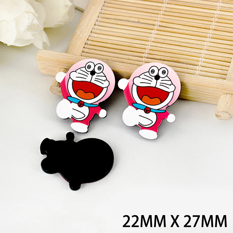 50 Pcs Jepang Kartun Karakter Doraemon Kawaii Datar Kembali Resin