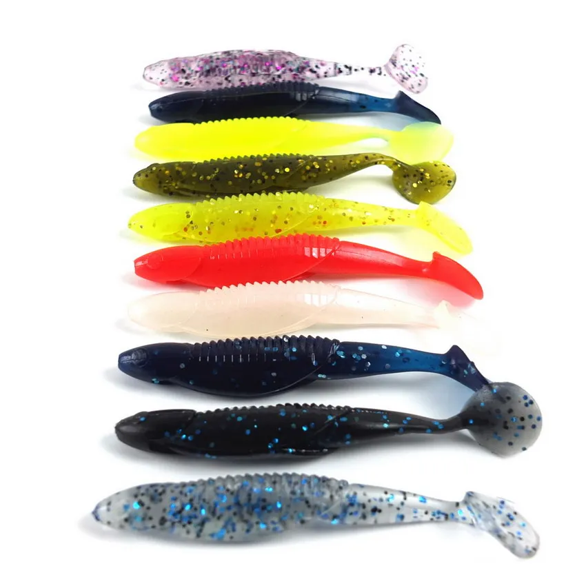 10pcs/set 11CM/6g soft lures silicone bait artificial saltwater fishing