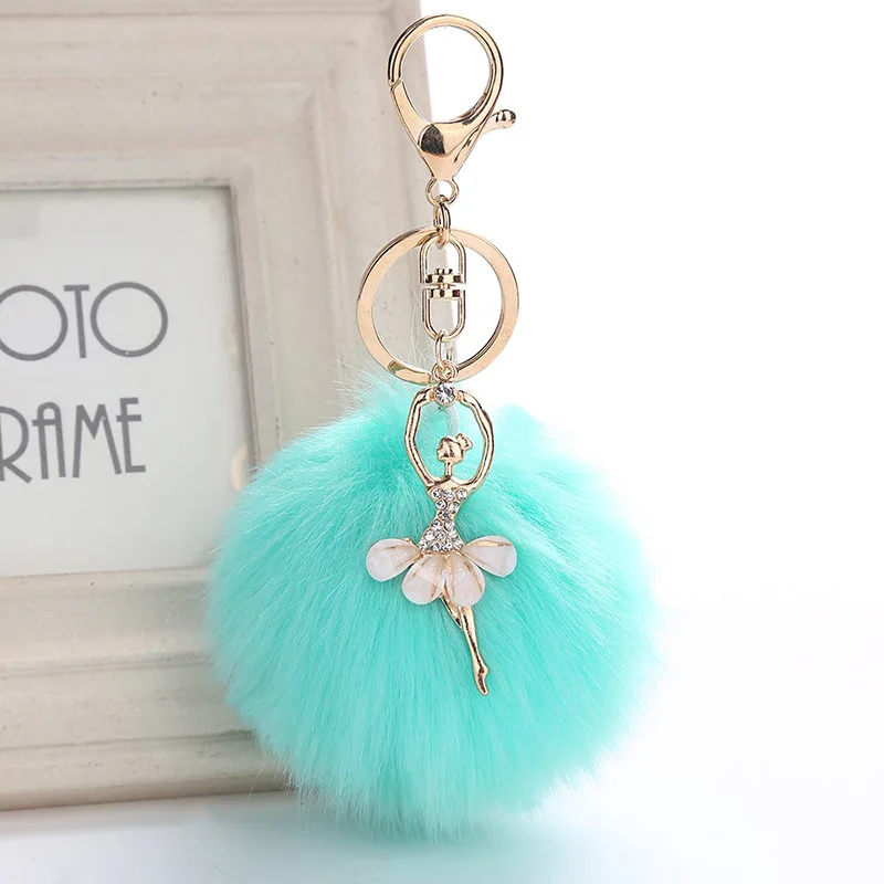 Cute Keychains with Fluffy Pompom Gallery of Trends
