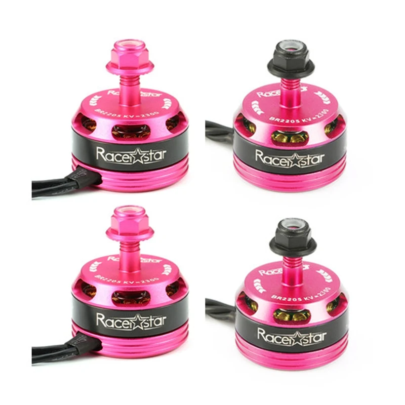 

4X Racerstar Racing Edition 2205 BR2205 2300KV 2-4S Brushless Motor CW CCW Pink For QAV250 ZMR250 260 RC Quadcopter Drones Frame