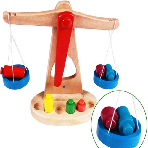 GEEK KING Montessori teaching aids balance scale baby balance game early education wooden puzzle children toys