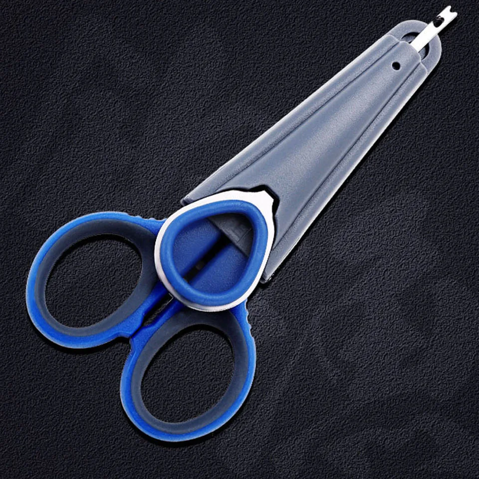 

WALK FISH Fishing Scissors&Storage Case Braid Line Lure Cutter Mini Fish Use Scissors Multifunction Portable Fishing Tools