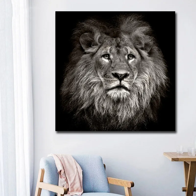 

Pictures Painting Nordic Animal Lion Dropshipping Canvas Pictures Art for Living Room Decor Posters and Prints Free Shipping