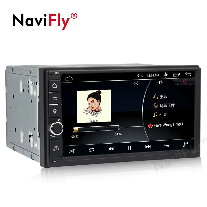 Cheap Navifly Android 8.1 Quad Core Radio 7inch 2DIN Universal Car Stereo Audio Head unit NO DVD player GPS Support WIFI DVR OBD BT 5