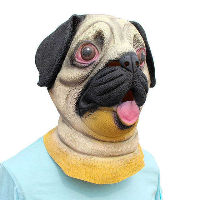 Party Dog Head Latex Mask
