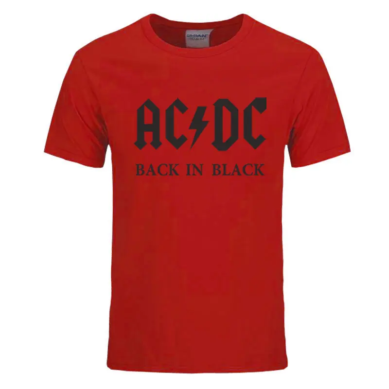 Рок группа AC DC Футболка Мужская Лето хлопок Модная брендовая ACDC Мужская футболка хип-хоп футболки для фанатов