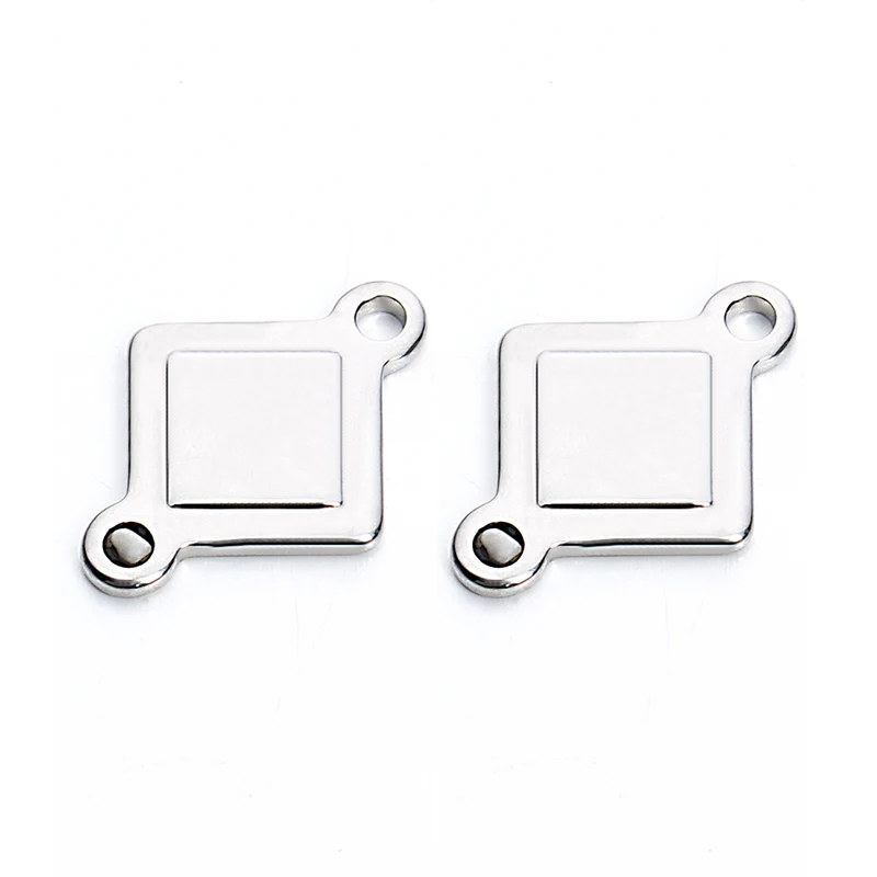 

New Promotion Stainless Steel Charms And Pendants 12*16mm 20Pcs/Lot for DIY Necklace bracelet Blank Connectors F3534