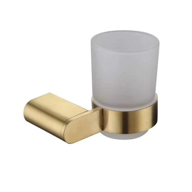 Newly Gold Bathroom Accessories Set Wall Mounted Towel Bar Holder Toilet Paper Holder Brushed Brushed Bathroom Hardware Set Toothbrush Holder