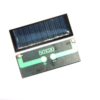

500pcs 0.13W 5V Mini Solar Cell Polycrystalline DIY Solar Panel Module Toy Battery Charger For 3.7V Study Epoxy 50*20MM