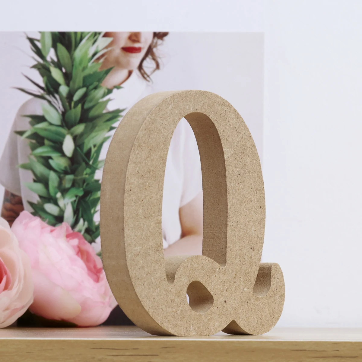Деревянные буквы алфавита символ доска толстые украшения для дома стены дома офиса Edding День рождения украшения - Цвет: Q