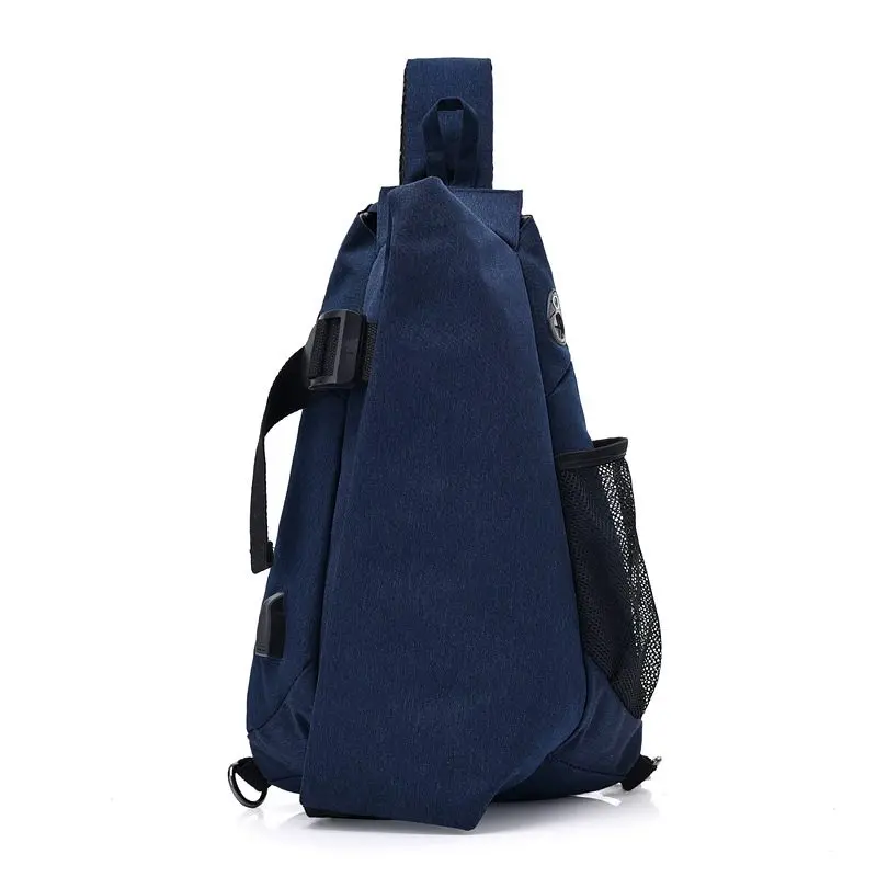 Повседневное путешествия рюкзак; нагрудная сумка маленькая сумка-слинг Для мужчин сумки на плечо назад мода, брендовые товары, тканевые кеды, Для мужчин нагрудная сумка через плечо сумка KL470 - Цвет: Синий