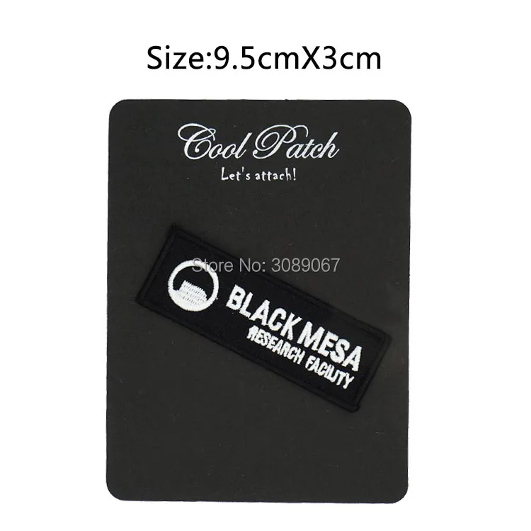 

3.75" PORTAL Game BLACK MESA Research Facility Uniform Patch Cosplay TV Movie Series applique Embroidered iron on patch