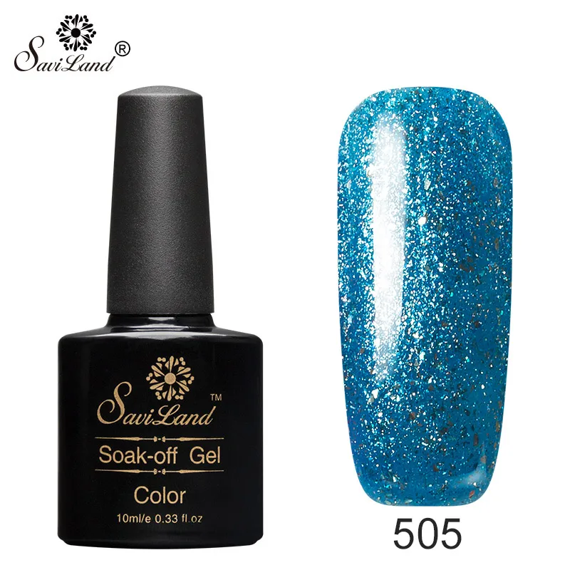 505 Saviland 1 шт. 3D Shimmer Platinum УФ-гель для ногтей Vernis Полупостоянный одежда с блестками лак для ногтей великолепный цветной гель - Цвет: 505