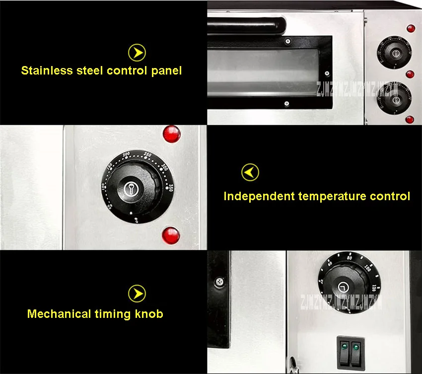 Электрическая духовка PO2PT, коммерческая печь для торта, хлеба, пиццы, двухслойная Большая Электрическая духовка, 220 В, 3000 Вт, 0-120 мин, Новое поступление