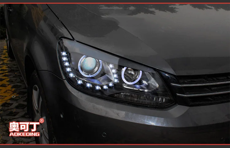 AKD автомобильный Стайлинг для VW Touran фары 2010- Touran светодиодный фонарь DRL Hid головной фонарь Ангел глаз биксеноновый луч аксессуары