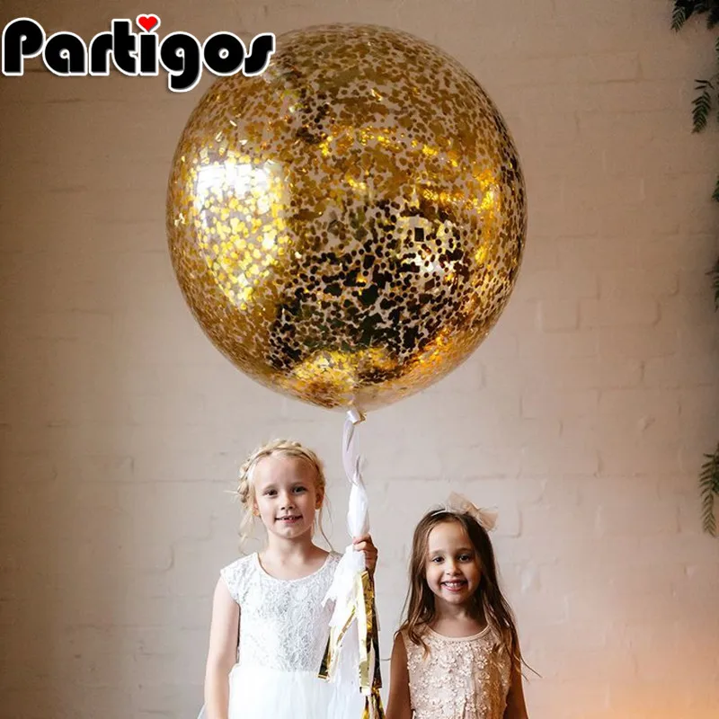 2 шт 24 дюйма прозрачный шар+ конфетти(20 г) для свадьбы, дня рождения, вечеринки, прозрачный шар, Круглый Гелиевый шар, конфетти, Декор