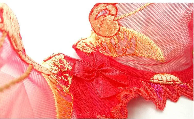 Free shipping Ultrathin embroidery lace bra bra brief sets women bra set sexy bra set women underwear set 22