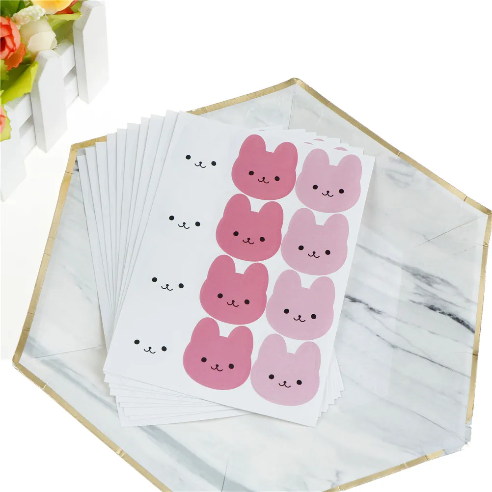 

10sheets Bunny Candy Box Stickers Wedding Decoration Bunny Stickers Scrapbooking Birthday Party Decorations Kids