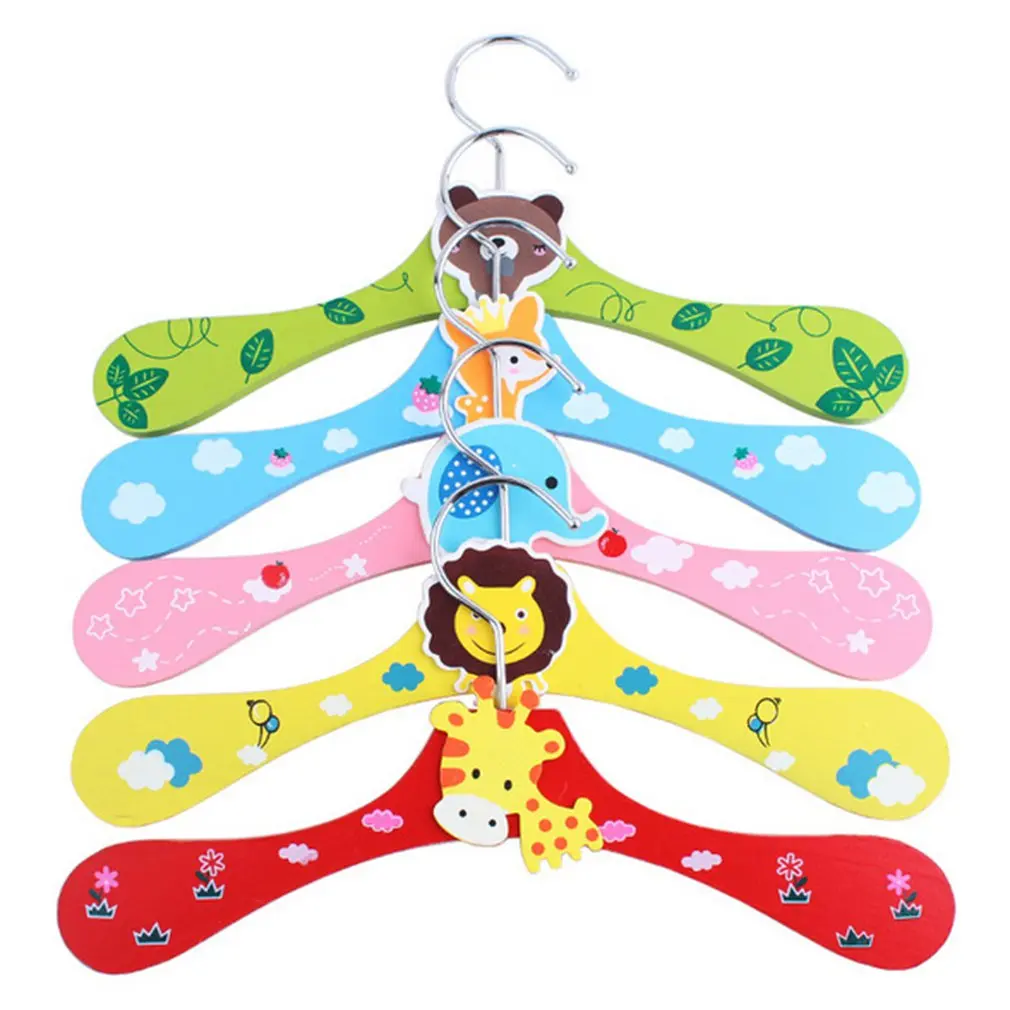 

Cartoon Animal Children Hanger Infant Kids Wooden Coat Clothes Hooks