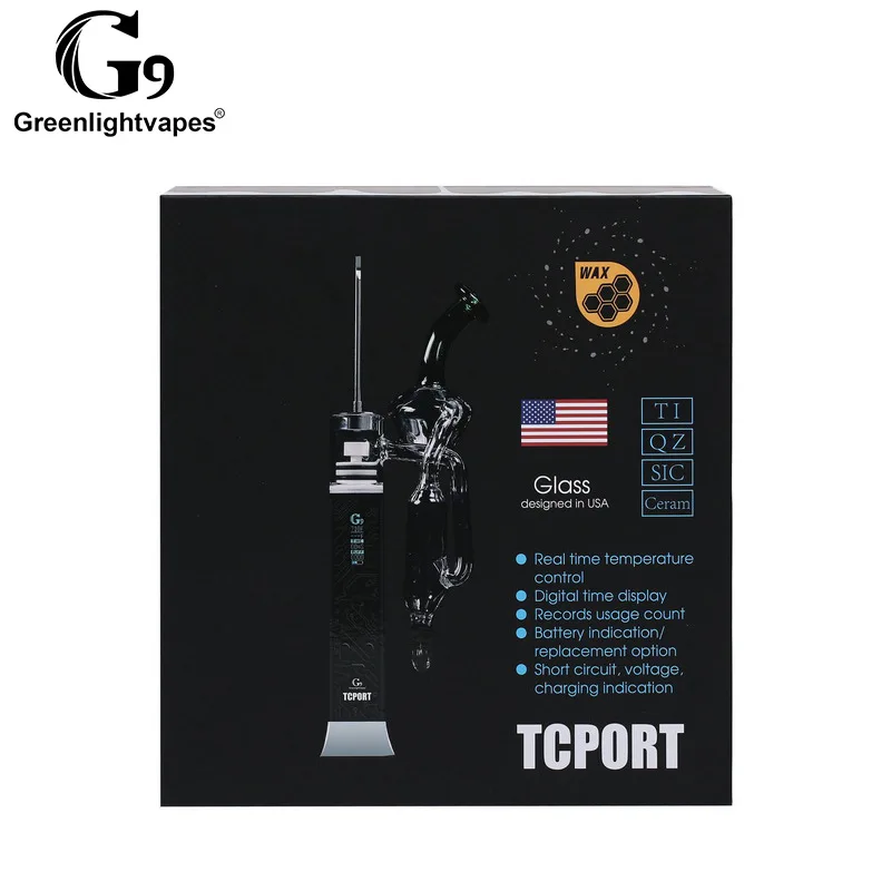 Испаритель Greenlightvapes G9 TC Port Enail вейп с воском Дымчатая сигарета регулировкой